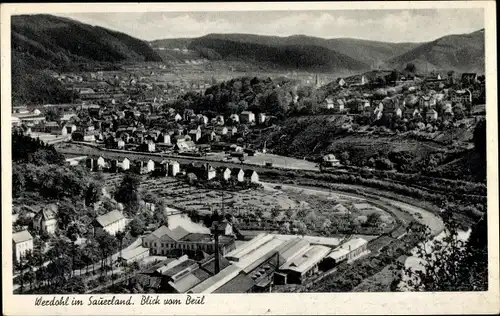 Ak Werdohl im Sauerland, Blick vom Beul, Gesamtansicht