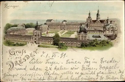 Litho Dresden Altstadt, Zwinger