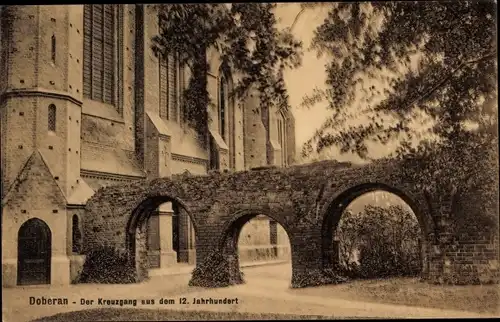 Ak Bad Doberan Mecklenburg Vorpommern, Kreuzgang aus dem 12. Jahrhundert