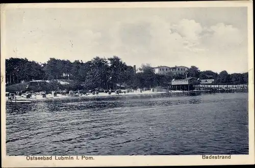 Ak Ostseebad Lubmin in Pommern, Badestrand