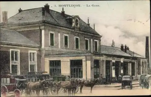 Ak Montluçon Allier, La Gare