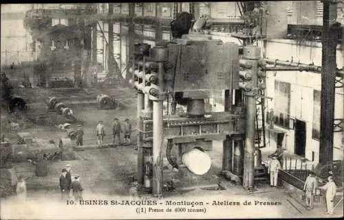 Ak Montluçon Allier, Usines Saint Jacques, Ateliers de Presses