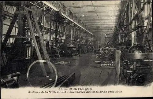 Ak Montluçon Allier, Ateliers de la Ville Gozet, Atelier de precision