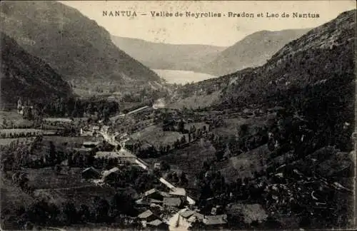 Ak Nantua Ain, Vallee de Neyrolles, Pradon et Lac de Nantua