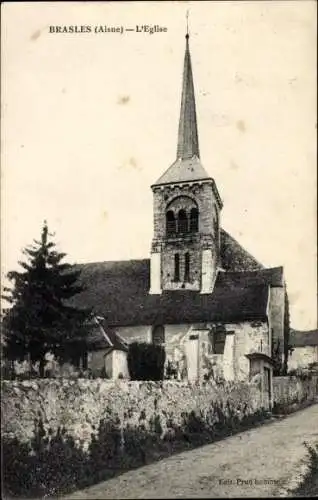 Ak Brasles Aisne, L'Eglise