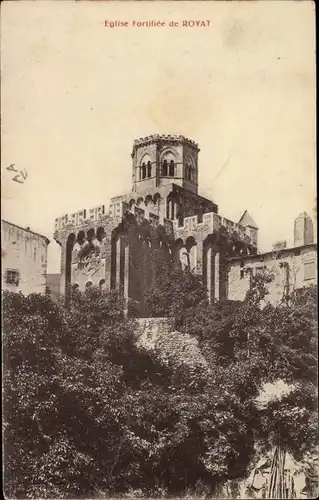 Ak Royat Puy de Dôme, Eglise Fortifiee