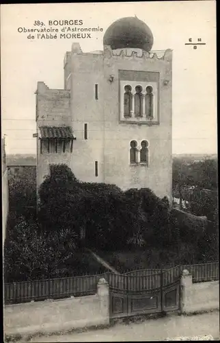 Ak Bourges Cher, Observatoire d'Astronomie de l'Abbe Moreux