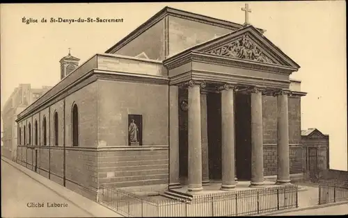Ak Paris III. Arrondissement Temple, Eglise de Saint Denys du Saint Sacrement