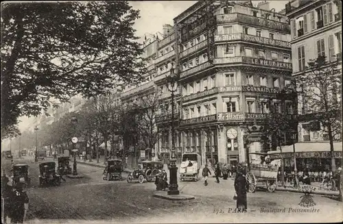 Ak Paris II. Arrondissement Bourse, Boulevard Poissonniere