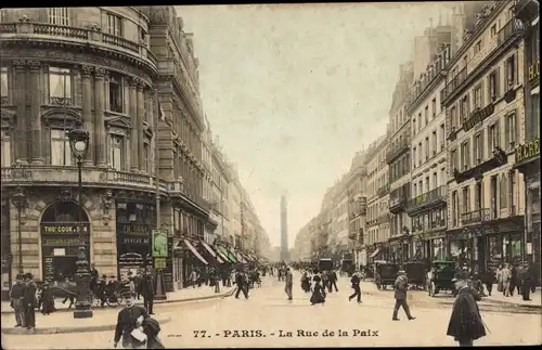 Ak Paris II. Arrondissement Bourse, La Rue de la Paix