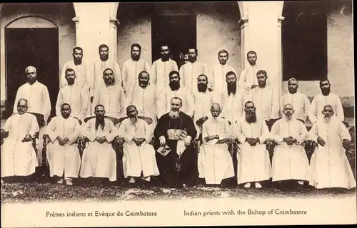 Ak Coimbatore Indien, Prêtres Indiens et Évêque de Coimbatore