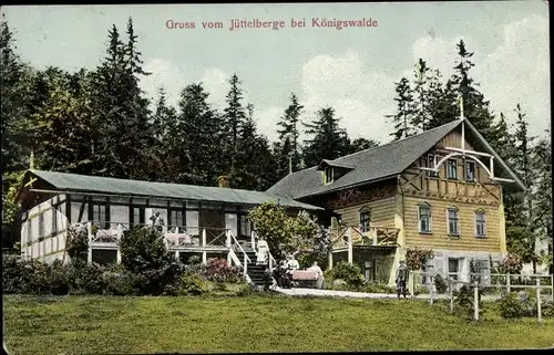 Ak Libouchec Königswald Region Aussig, Jüttelberg, Gasthaus