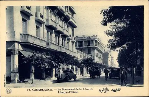 Ak Casablanca Marokko, Le Boulevard de la Liberte