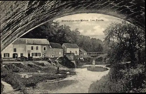 Ak Hermeton sur Meuse Wallonien Namur, Les Ponts
