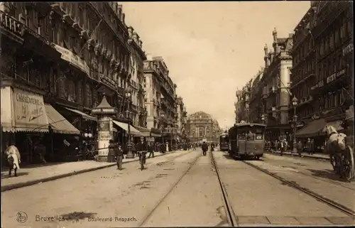 Ak Bruxelles Brüssel, Boulevard Anspach