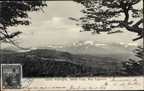 Ak Santa Cruz Argentinien, Cerro Principio