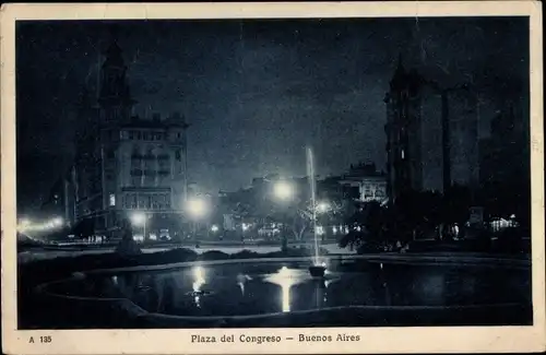 Ak Buenos Aires Argentinien, Plaza del Congreso