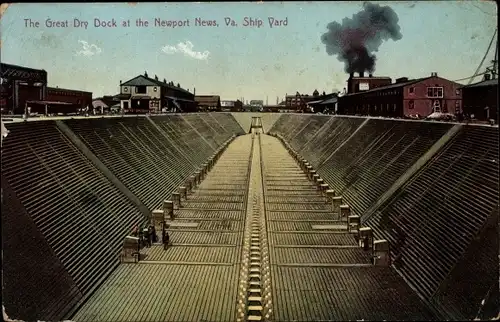 Ak Newport News Virginia USA, Great Dry Dock
