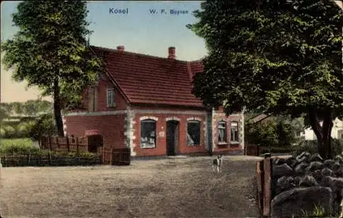 Ak Kosel Schleswig Holstein, Geschäft W.F. Boysen