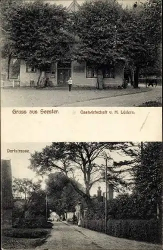 Ak Seester in Schleswig Holstein, Gastwirtschaft, Dorfstraße