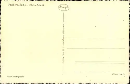 Foto Ak Freiberg in Sachsen, Blick über den Ober-Markt