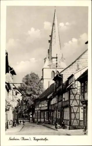 Ak Northeim in Niedersachsen, Hagenstraße, Fachwerkäuser