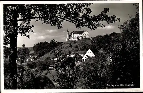 Ak Hexenagger Altmannstein in Oberbayern, Teilansicht, Schloss, Häuser