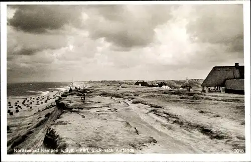 Ak Kampen auf Sylt, Kliff, Blick nach Kliffende