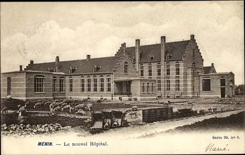 Ak Menin Menen Meenen Lys Westflandern, Le nouvel Hopital