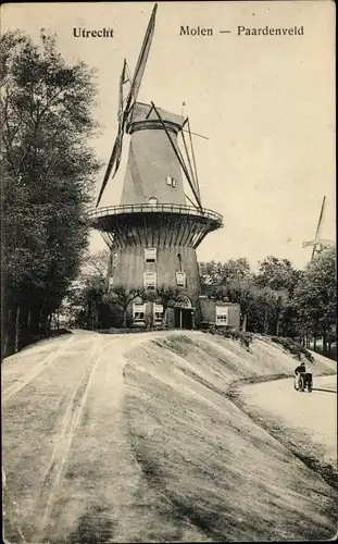 Ak Utrecht Niederlande, Molen, Paardenveld