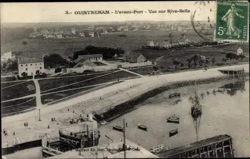 Ak Ouistreham Calvados, L'Avant Port, Vue sur Riva Bella