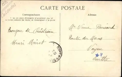 Ak Ouistreham Calvados, Bateau marchand entrant dans le Port