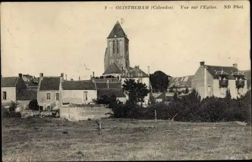 Ak Ouistreham Calvados, Vue sur l'Eglise