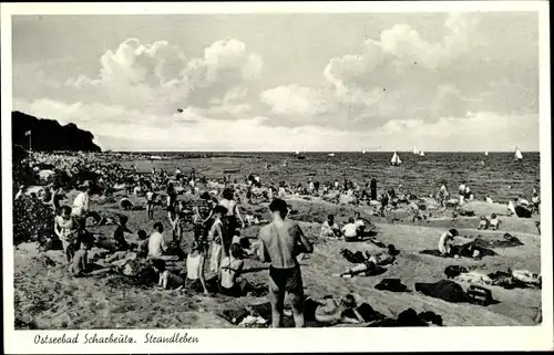 Ak Scharbeutz in Ostholstein, Strandleben, Badegäste