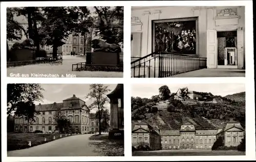 Ak Kleinheubach am Main Unterfranken, Schlosspartie, Innenansicht