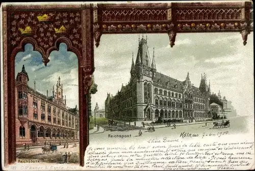 Litho Köln am Rhein, Reichspost, Reichsbank