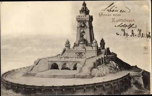 Ak Steinthaleben Kyffhäuserland in Thüringen, Kyffhäuser, Kaiser Wilhelm Denkmal