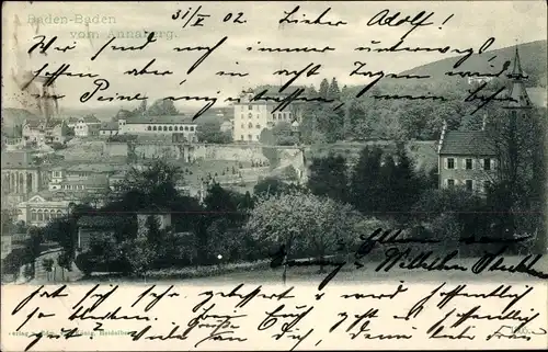 Ak Baden Baden am Schwarzwald, Blick vom Annaberg