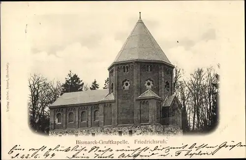 Ak Friedrichsruh Aumühle Niedersachsen, Blick auf die Bismarck Gruftkapelle