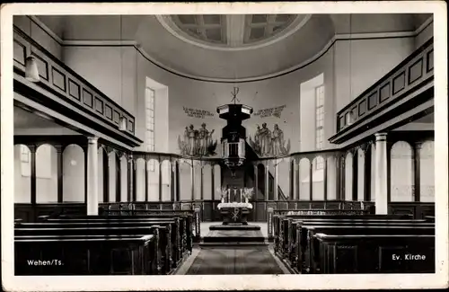 Ak Wehen Taunusstein in Hessen, Evang. Kirche, Inneres nach Erneuerung 1953