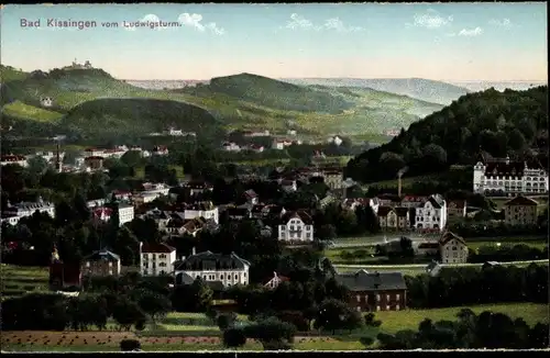 Ak Bad Kissingen Unterfranken Bayern, Gesamtansicht vom Ludwigsturm