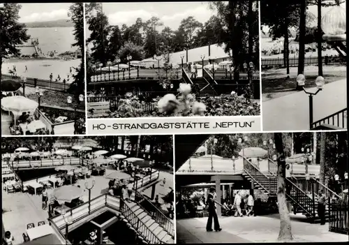 Ak Bad Saarow Pieskow in der Mark, HO Strandgaststätte Neptun, Friedrich Engels Damm