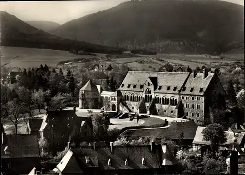 Ak Goslar am Harz, Kaiserpfalz, Fliegeraufnahme