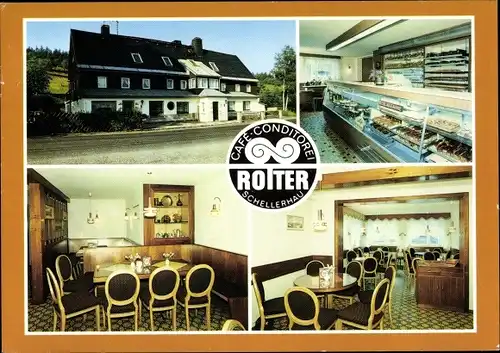Ak Schellerhau Altenberg im Erzgebirge, Cafe Conditorei Rotter