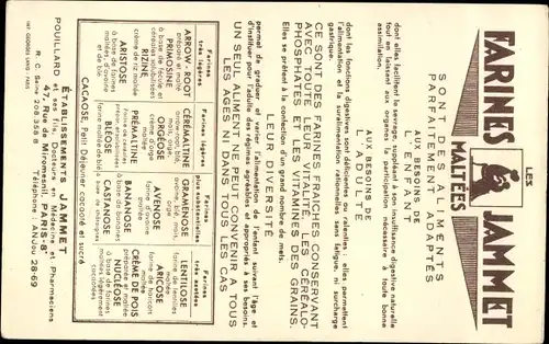 Künstler Ak Droit, Jean, Les Vieilles Provinces de France, le Lyonnais, Farines Jammet, Reklame