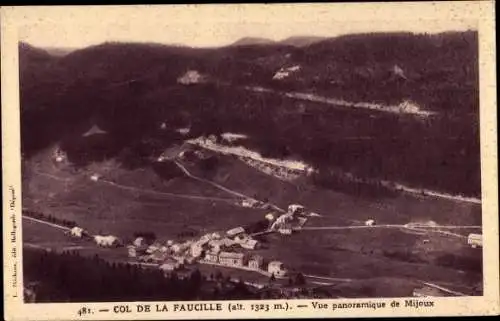 Ak Gex Ain, Col de la Faucille, Vue panoramique de Mijoux