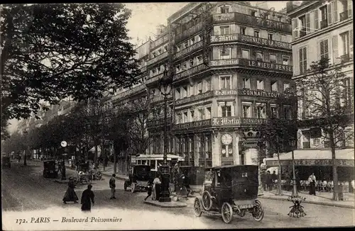 Ak Paris II. Arrondissement Bourse, Boulevard Poissonniere