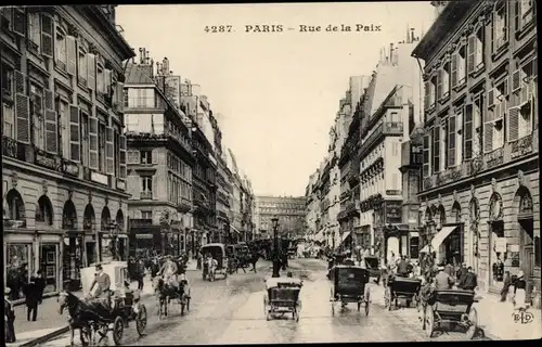 Ak Paris II. Arrondissement Bourse, Rue de la Paix