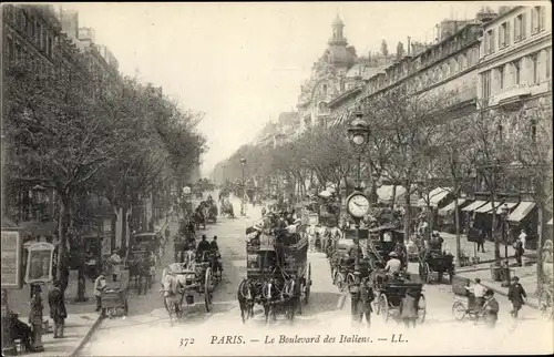 Ak Paris II. Arrondissement Bourse, Boulevard des Italiens