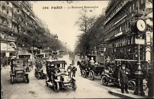 Ak Paris II. Arrondissement Bourse, Boulevard Montmartre